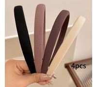 TEMU 4-6 piezas de diademas finas Melard de color caramelo de , nuevas adiciones para el cabello de corona con color caramelo