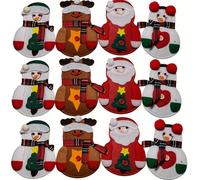 TEMU 4/8/12piezas Porta Cubiertos de Navidad Bolsillos de Cubiertos para Cuchillos, Tenedores, Decoración de Mesa, Bolsas de Almacenamiento, Cubiertas de Decoración de Navidad y Fiesta de Navidad