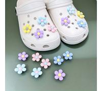 TEMU 4/8 piezas de accesorios de zapatos de para Crocs Hebilla de zapato decorativa Ornamento de zapato desmontable Ornamento de zapato de flor de resina Accesorios de zapatilla de playa