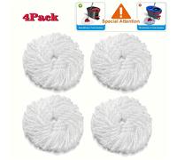 TEMU 4 Cabezales de Fregona Giratorios Lavables, Limpieza /Húmedo, Eliminación de Polvo