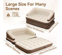 TEMU 4 en 1 Colchón Inflable Sofá Cama Plus Loveseat para Sala, Hogar, , Jardín, Camping, Playa, Viajes y Fiestas, Plegable Portátil, Temporada de , Boda al , Festivales, Oktoberfest, Regalo