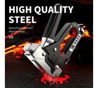 TEMU 4 en 1 de resistencia diseñada para decoración del hogar, de muebles y marcos de madera - una pistola de clavos manual versátil con alicates para vendajes