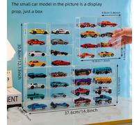 TEMU 4 juegos de cajas de exhibición para modelos de coches a 1/64, estanterías para almacenamiento de modelos de autos que pueden 32 cajetillas