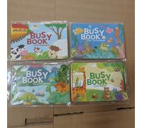 TEMU 4 Libros Educativos Interactivos con Pegatinas | para Niños de 3-6 Años | Desarrollo del Alfabeto y Vocabulario | Papel Duradero, Formas Divertidas Reutilizables | Libro Silencioso con Animales