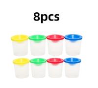 TEMU 4 o 8 Piezas Portapinceles con - Taza de de Pinceles de Plástico Resistente, Taza para Mezclar Colores para Acuarela, Pintura al Témpera - Compatible con Artistas, y Suministros