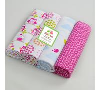 TEMU 4-Pack de mantas de recepción SoftTouch impresas con dibujos animados, suaves , lavables a , ideales para recién nacidos, con SoftTouch, para vacaciones y ocasiones especiales