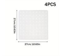 TEMU 4 Pack Panel de organización de de plástico duradero de 1 de rejilla, fácil de pegar e instalar clavos, almacenamiento multiusos de herramientas, cocina, garaje, baño, de montaje en pared