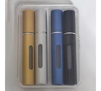 TEMU 4 piezas/1 juego de botella de perfume con boquilla nano y base llena, 10 ml/0.334 oz, aleación de aluminio, dos para cuidado personal y viaje