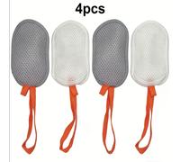 TEMU 4 Piezas Bolsa de Jabón con Red de Espuma, Esponja de Baño con Flores, Esponja de Cara para Uso en el Hogar