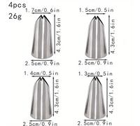 TEMU 4 Piezas Boquilla para Decoración de Pasteles con , Accesorios de Repostería, Boquillas para Glaseado, Decoración de Cupcakes, Herramientas para Decorar Tartas