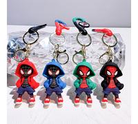 TEMU 4 piezas Capa de dibujos animados Anime Lindo Spider Man Llavero Bolsa Pendiente Estudiante Pendiente de mochila Regalo para