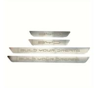 TEMU 4 Piezas de Acero Inoxidable Placa de de Puerta para BYD 3/SEAL U/Dolphin Mini/Tang, Accesorios de Protección de Pedal de Bienvenida con de Fibra de Carbono