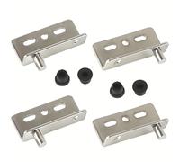 TEMU 4 Piezas de Bisagras Pivotantes de Eje con Buja - Herrajes Metálicos Pulidos para Puertas, Cajones y Muebles, Acabado Metálico , Construcción Duradera