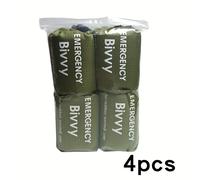 TEMU 4 piezas de bolsa de dormir de emergencia, manta de emergencia portátil, bolsa aislada, chaleco salvavidas, adecuado para acampar, senderismo, al , actividades