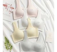 TEMU 4 piezas de bralettes sin aros para niñas | Copas sin costuras, cómodos y transpirables, adecuados para y niños, hombros descubiertos, sin , de dibujos animados, para todas