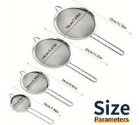 TEMU 4 piezas de de de acero inoxidable, colador de malla de acero inoxidable, espumadera, filtro de y té, herramientas de horneado de cocina duraderas y fáciles de limpiar.