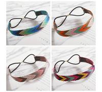 TEMU 4 Piezas de Diademas Bohemias Étnicas para Mujer - Cintas Elásticas con Patrones Geométricos Multicolor, Accesorios para Yoga y Baile, Detalles Bordados, Ideal para Escenario o Uso Diario