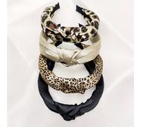 TEMU 4 piezas de diademas vintage de con estampado de leopardo, aros para el pelo , accesorios para el pelo de moda para mujeres y niñas.