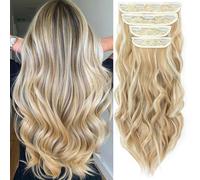 TEMU 4 Piezas de Extensiones de Cabello Clip In Destacadas Rizadas Largas de Pelo Sintético para Mujeres 22 Pulgadas 180g Extensiones de Cabello con Clip Accesorios para el Cabello Halloween Navidad