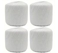 TEMU 4 piezas de Hilo #6 de Encaje 80% Algodón 20% Seda para Tejer a Crochet, Material para Chal y Suéter, Suministros de Tejido Verano, Hilo 1.76oz/pieza