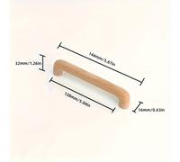 TEMU 4 Piezas de Manijas de Madera , Tornillos de Instalación, Adecuadas para Muebles, Armarios, Tocadores, Tiradores de Cajones, Manijas para Gabinetes