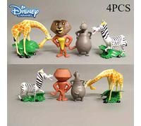 TEMU 4 Piezas de Muñecos PVC Serie Animales Disney: León, Cebra y - Regalo de Anime para Role Play