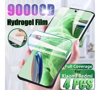 TEMU 4 piezas de película hidrogel HD para Xiaomi Redmi Note 14 Pro 13 5G 12 11 11S Pro, protector de pantalla de cobertura completa para Xiaomi Mi 14 14t 13t Pro 11T 11 Lite 5G NE