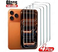 TEMU 4 Piezas de Protector de Pantalla de Vidrio Templado HD para iPhone 11 12 13 17 Pro Max Plus 17 Air - Protección de Vidrio con 9H Antiarañazos, HD, Precisión Táctil del 99.9%, con de Diamante 9H