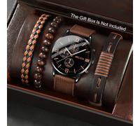 TEMU 4 Piezas de Reloj de Cuarzo Unisex con Pulsera, Ideal para Uso Diario, Fiestas, San Valentín, Pascua, Halloween, Ramadán y Regalos para &