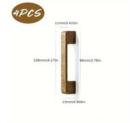 TEMU 4 Piezas de Tiradores Antiguos en , Manijas de Metal Sólido de Aleación de con Acabado , Estilo Retro para Armarios y Gabinetes de Cocina