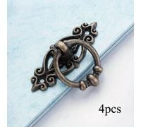 TEMU 4 Piezas de Tiradores y Manijas de Cajón de Aleación de Antiguo - Estilo Retro Ornamental Resistente, Adecuados para Gabinetes, Botiquines, Tocadores, Herrajes para Muebles (Antiguo)