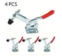 TEMU 4 Piezas GH-201B Abrazadera de Rápida 100kg Pinza Horizontal con Palanca de Bloqueo Herramienta Manual para Carpintería Clip Fijador