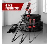 TEMU 4 Piezas Kit de Palanca de Resistencia con Refuerzo - Juego Manual para Reparación Automotriz, Demolición, Extracción de Clavos, Barra de Palanca - Metal (4 Piezas)