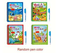 TEMU 4 piezas Pintar Magia con Agua, Libros de Colorear Mágicos Reutilizables con Agua, Libros de Dibujo de Animales Marinos de Dinosaurios con Agua, Juguetes de de Libro de Dibujo Mágico