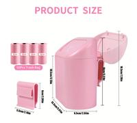 TEMU 4 Rollos/60pcs Bolsas de Basura Pequeñas con 1 de Basura de Plástico para Coche y Bolsas de Basura Adecuadas para del Coche o Portavasos
