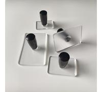 TEMU 4 sellos acrílicos rectangulares con , adiciones transparentes