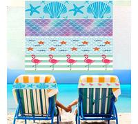 TEMU 4 Toallas de playa con toallero para tumbona - Clips elásticos más largos de 16" X 2" para tumbonas de playa, piscinas y sillas de