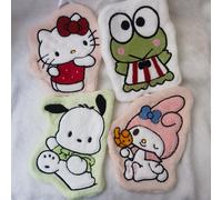 TEMU 4 Toallas de Sanrio Hello Kitty & Kuromi de Secado Rápido - Vellón Coral con Diseños Adorables, Decoración para Baño, Cocina o Dormitorio - Accesorio Lindo y Cartoon para el Hogar