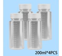 TEMU 4 unidades de Botellas de almacenamiento de leche materna de polipropileno transparente, boquilla ancha, sin asa, 100ml/150ml/200ml