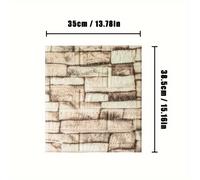 TEMU /40/50pcs Pegatinas de Pared 3D Autoadhesivas, Adhesivos Decorativos Suaves para Cubrir Imperfecciones, Papel Tapiz con Diseño de Ladrillo Anticolisión, de Pared Decorativo