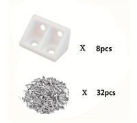 TEMU 40 Piezas de Esquineros de Nylon de L, con Tornillos de Cabeza , Soportes de , para que tus Muebles y Gabinetes estén Más Fijos y