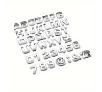 TEMU 40 piezas de Pegatinas de para de Coche, Insignias y Números Cromados en 3D para Personalización