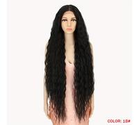 TEMU 40 pulgadas 13*6*1 suelta peluca frontal de encaje pelucas sintéticas para mujeres ombre agua ondulada pelo largo peluca cosplay fibra de pelucas sintéticas de encaje