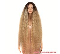 TEMU 40 pulgadas 13*6*1 suelta peluca frontal de encaje pelucas sintéticas para mujeres ombre agua ondulada pelo largo peluca cosplay fibra de pelucas sintéticas de encaje