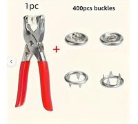 TEMU 400 Sujetadores Metálicos Más Un Pinza Manual | Puntas, Sin Costuras, Botón de Presión, Cierre Invisible Multifuncional para Mujer, Fácil de Instalar con un Botón