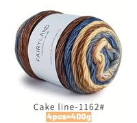 TEMU 400G Pastel Colorido Línea Spray Hilo a Material de Suéter Bufanda Sombrero Pelota de hilo 4 / Paquete Algodón 60.00%, Acrílico 30.00%, Lana 10.00%