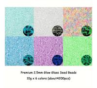 TEMU 4200 Piezas de Cuentas de Vidrio Premium para Hacer Joyas - Cuentas Brillantes de 2.5mm para Pulseras, Collares, Separadores y Manualidades de Abalorios, Cuentas de Vidrio para Joyería