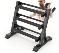 TEMU 454 kg/1000 lbs Soporte para Mancuernas - Estante Ajustable de 3 Niveles para Gimnasio en Casa, Soporte de Pesas Resistente para Almacenamiento de Mancuernas (Solo Estante), Último