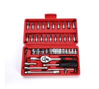 TEMU 46 piezas, juego de herramientas de reparación de automóviles Xiaofei 1/4, juego de herramientas de de automóviles, de automóvil, juego de reparación de automóviles Ht, sin batería.