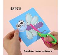 TEMU 48/96 piezas Juego de corte de papel divertido, corte de papel, de papel, libro de corte de actividades de habilidades con tijeras, kits de manualidades con tijeras un par de tijeras